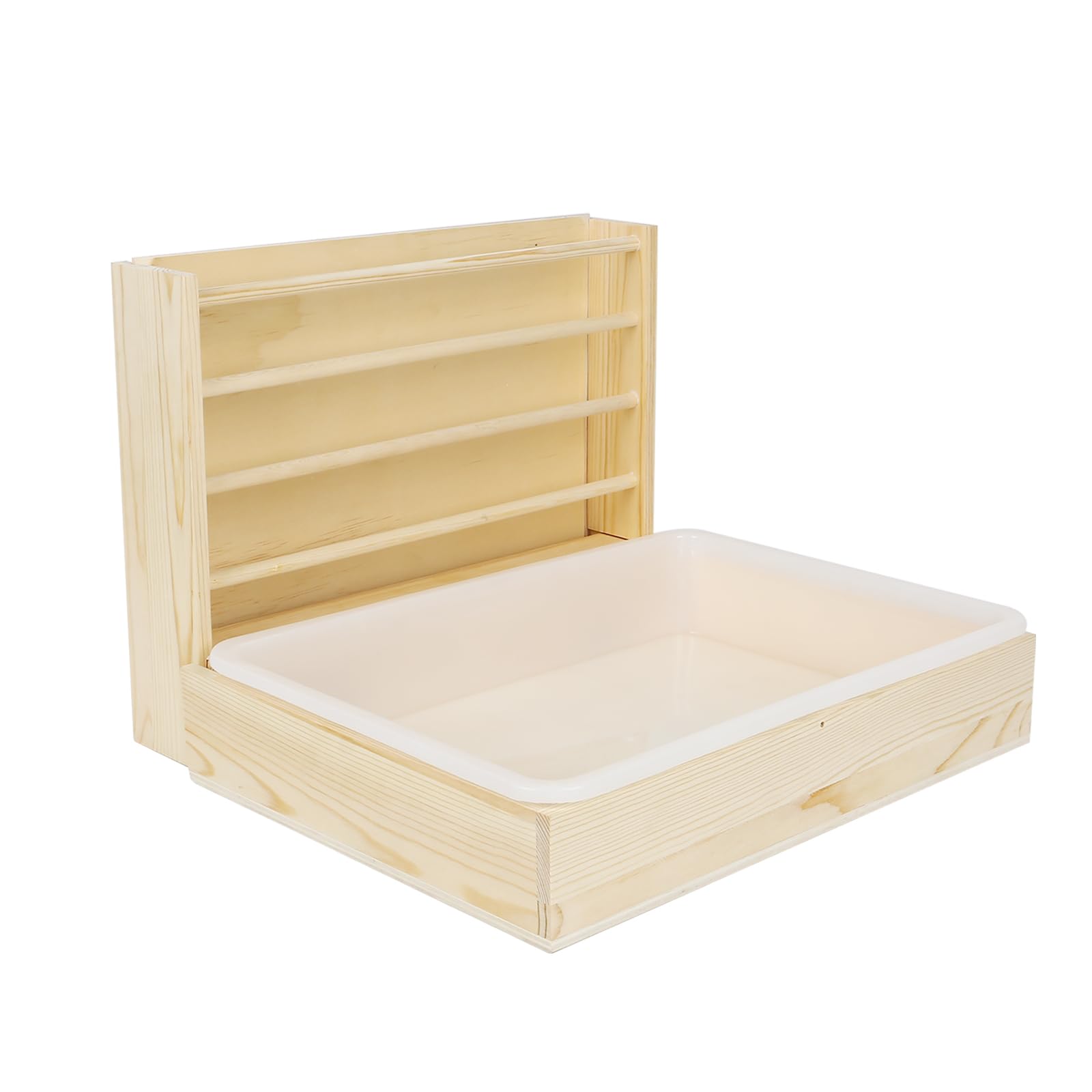 Râtelier à foin multifonction avec toilettes, bac en bois pour lapin, abreuvoir, gamelle, 2 en 1