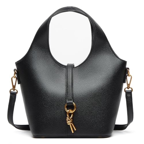 Women Bucket Bag PU Leather Hobo Bag Fashion Shoulder Crossbody Vintage Tote Small Handabg Purse
