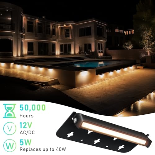 Kaqur 8 Pack 7 Inch LED Retaining Wall Lights, 5W, 2700K Soft White by KAE KAQUR - Image 3