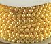 4mm Faux Pearl Plastic Beads on a String Craft Roll Yellow