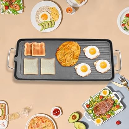 Elektrogrill Standgrill, 1500W Elektrische Grillplatte - Antihaft Beschichtung, Tischgrill für 1-6 Personen, Fünf Temperaturstufen Regelbar, Groß Elektrogrill für Draußen – Bild 5