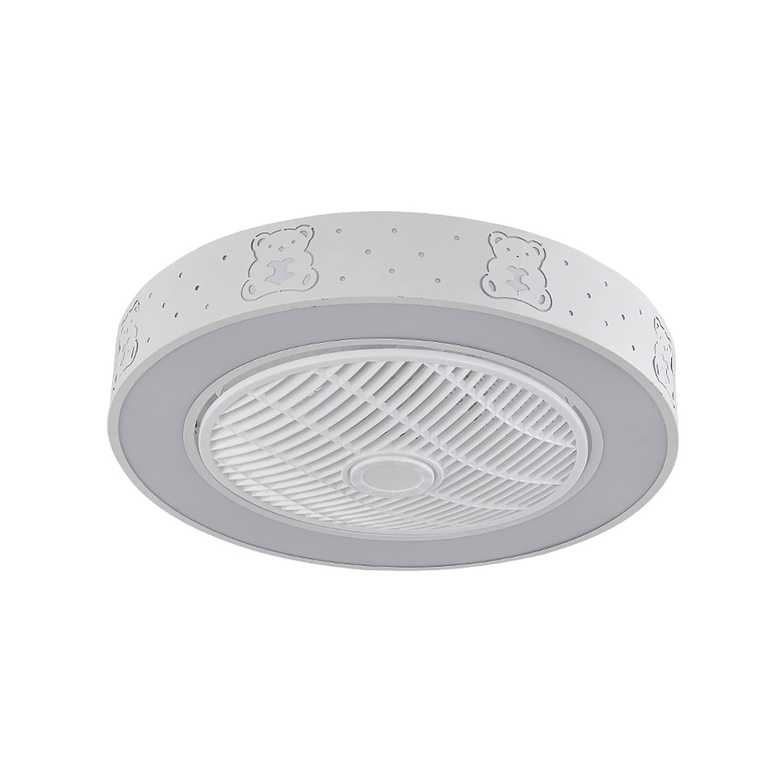 Ventilateur de plafond pour chambre ronde créative lumière douce nuit