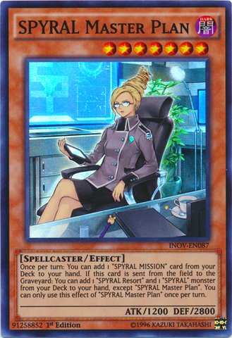 Amazon.com: YU-GI-OH! - SPYRAL Master Plan (INOV-EN087) - Invasion:  Vengeance - 1st Edition