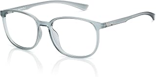 | Zero Power Blue Cut Computer Glasses | Anti Glare, Lightweight & Blocks Harmful Rays | UV Protection Specs | Men & Women | Large | LB E13739 (Grey)