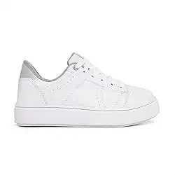 Tênis Sapatênis Casual Feminino em Couro Palmilhas Ortopédicas