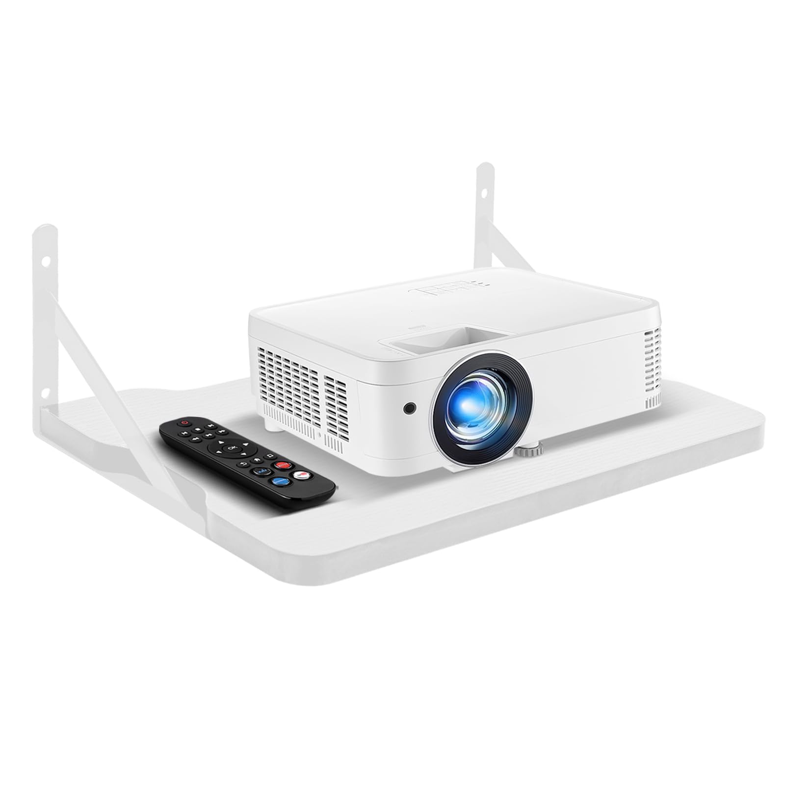 Mini étagère flottante blanche pour box internet modem et décodeur TV