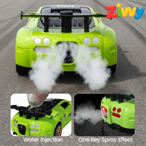 Image of Big Rechargeable Remote Control Car Toys | LED Headlights, Spray Smoke,Up to 120 min Non-Stop Play Time, 150ft Remote Range, USB Charging, Anti-Skid Tyres, BIS Certified,Birthday Gift for Kids