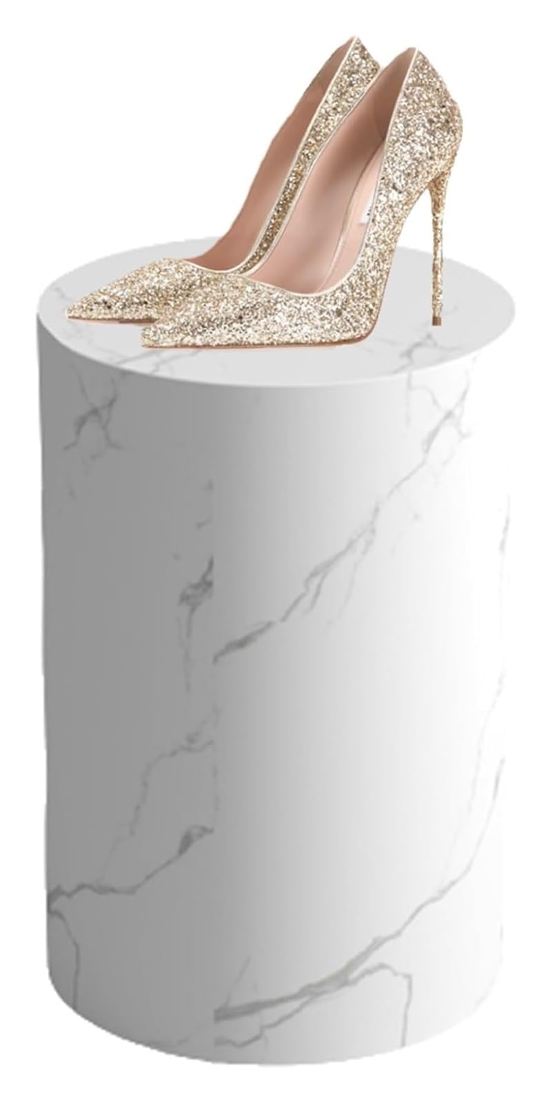 JINMLBO Mannequin Display Pedestal Stands, Decor Display Plinth Stands for Wedding Birthday Banquet Event, Round Platform Base Stand for Retail Stores Shoe/Bags(40x40x120cm)