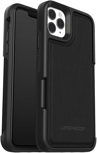 LifeProof FLIP SERIES - Funda tipo cartera para iPhone 11 Pro Max - Noche oscura (NegroCASTLEROCK)