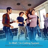Pyle PDIC81RDBK, 8'' Ceiling Wall Mount Speakers - Pair of 2-Way Midbass Woofer Speaker 1/2'' Polymer Dome Tweeter Flush Design w/ 50Hz - 20kHz Frequency Response & 250 Watts Peak Easy Installation Black — image 2