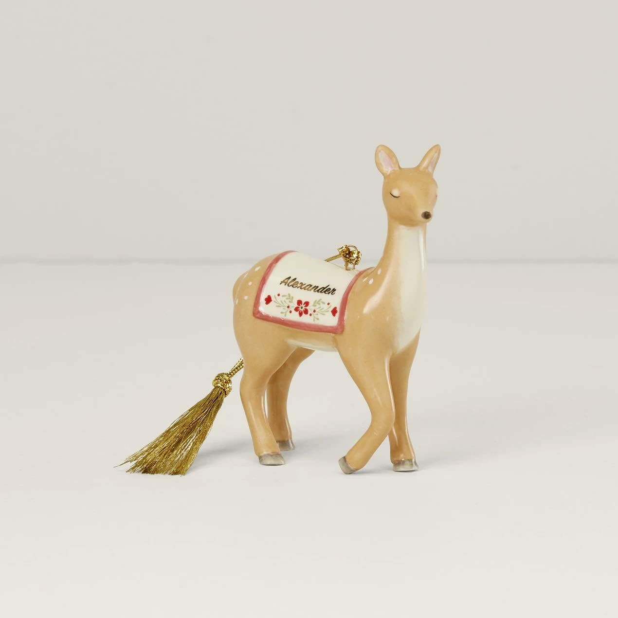 Lenox 890610 Deer Hanging Ornament, 4-inch High, Porcelain