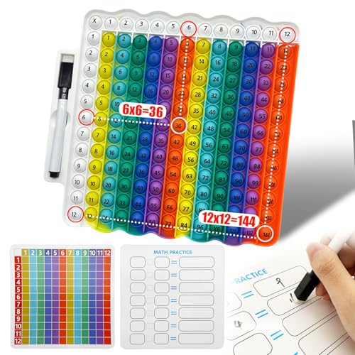 Zamety Popit Fidget Toys, Table de Multiplication Popit, Popite pour Enfant, Popper Bebe avec...