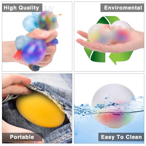 Image of 20Pack Stress Balls, Squishy Balls, Squeeze Balls for Adults