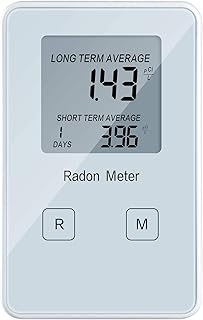 Home Radon Detector, Portable Radon Meter, Long and Short Term Monitor, Rechargeable Battery-Powered, Radon Test Kit