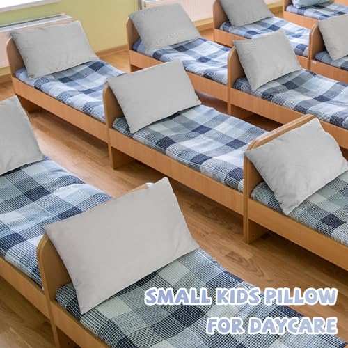 Image of Kigley 6 Pack Mini Pillows Bulk Small Pillows 14 inchx9 inch Soft Travel Nap Pillow for Daycare Nap Time Pet Neck Lumbar(Gray)