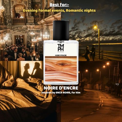 Image of TMPerfumehouse Noire d'Encre EDP for Men | Deep, Woody & Long Lasting Perfume Spray | Aromatic, Woody & Musky Fragrance | Luxury Gift for Him | TMPH | 50ml