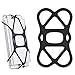 SINJIMORU Elastic Band Holder for Portable Charger, Rubber Band Phone Holder for Power Bank on Smartphone, Phone Lock Holder Strap for Bike Mount. Sinjimoru Silicone Band Holder, Black, 1pc.