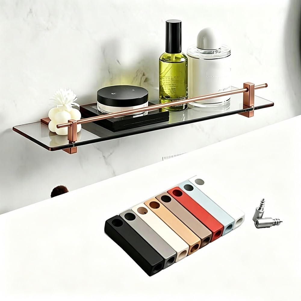 SVBVRFEEW Aluminum Shelf Guard Fence Gallery Rail Kit Anti-Fall Shelves Railing Rod Decorative Shelf Guard Rail Round Tube Safety Bar for Display Cabinet(Brown,100cm/39.4in)
