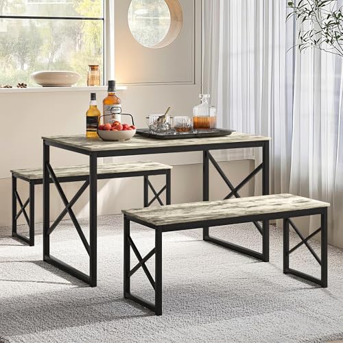 VECELO Wooden Dining Table Set