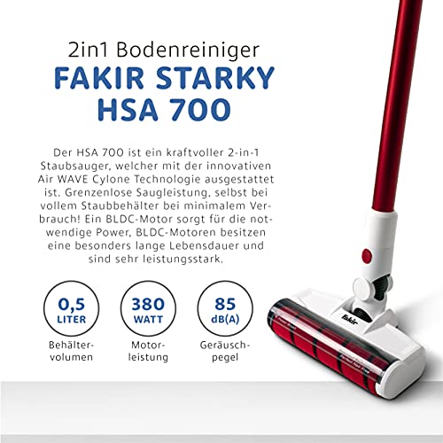 Fakir Staubsauger Starky HSA 700, beutel- und kabellos, 2in1