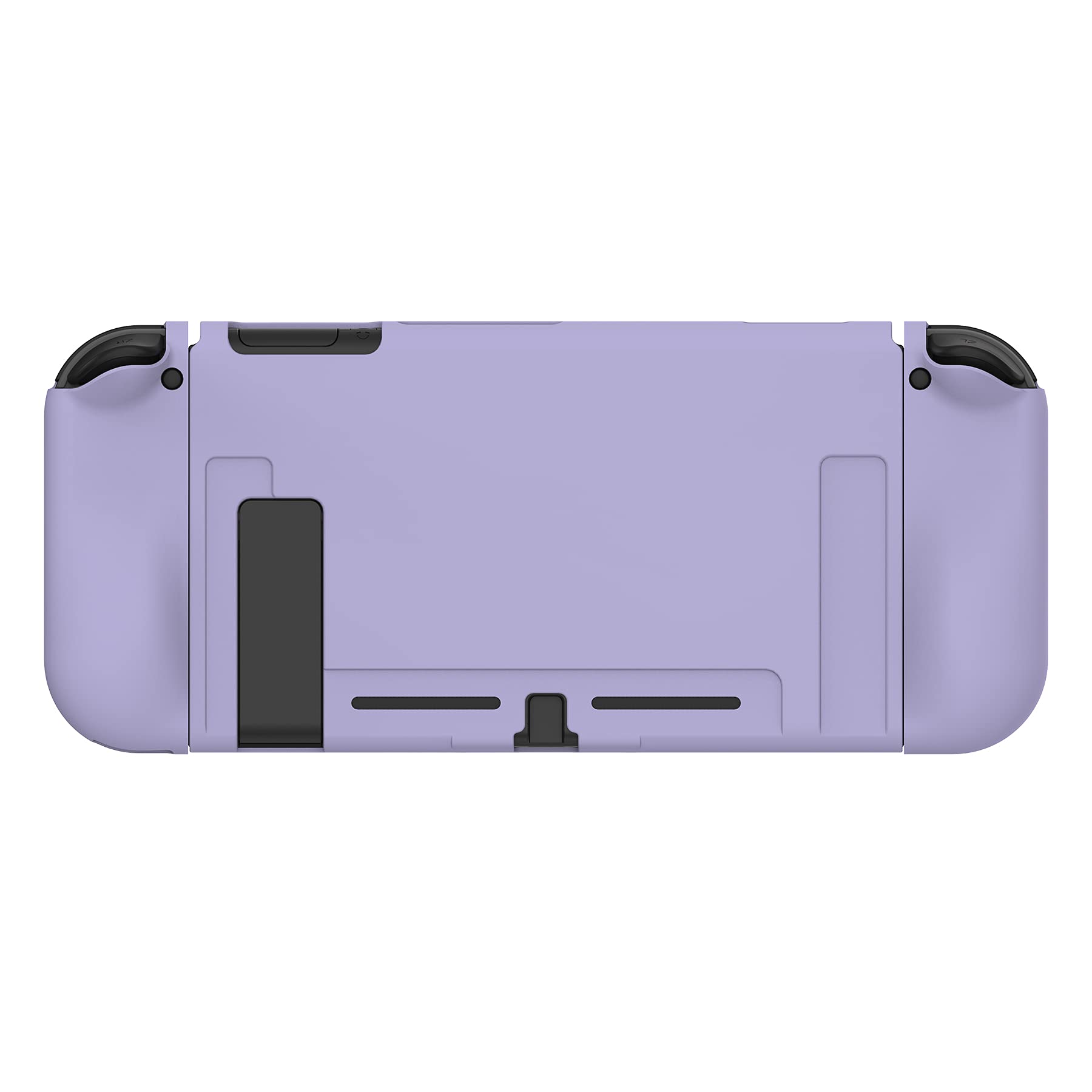 PlayVital Custodia protettiva per Nintendo Switch Console Joycon, custodia sottile in TPU morbido accessori per NS Joycon Console con colorato ABXY/tappi di direzione (viola)