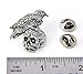 Raven on Skull Pin, Pewter, G015, 1 1/2”, 100% Handmade in USA, Raven and Skull Brooch, Bird and Skull Pin, Gothic Pin, Skull Brooch, Jewelry, Gift, 150+ Medieval designs