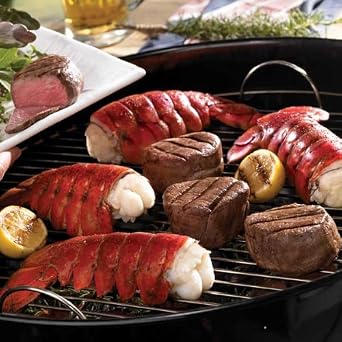 Lobster Gram M10FM6 SIX 10-12 OZ MAINE LOBSTER TAILS AND TWO 6 OZ FILET MIGNON STEAKS