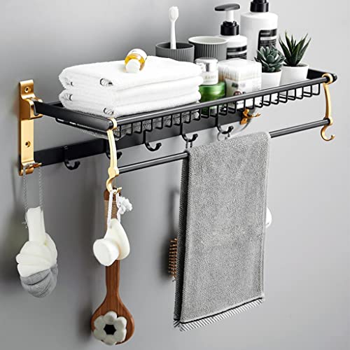 Barre à serviettes murale et étagère de salle de bain au design contemporain