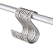 Produktbild Mytobang 10PCS Stück S-Haken Edelstahlhaken Anti-Rost S-förmige Haken Metall Kleiderbügel Metall-Haken für Töpfe Pfannen Utensilien Handtücher Krawatten und vieles mehr,100mmx60mm,Silber