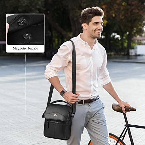 BAIGIO Men's Genuine Leather Shoulder Bag Briefcase Messenger CrossBody Handbag Satchel Travel bag 6 BAIGIO Men's Genuine Leather Shoulder Bag Briefcase Messenger CrossBody Handbag Satchel Travel bag
