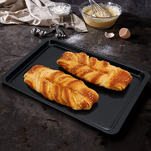 Beasea Baking Sheet 2 Pack, 10X14.6 Inch Cookie Sheet Nonstick Carbon Steel Baking Sheet For Oven Pans Baking Tray Cooking Sheets Black #TOP6