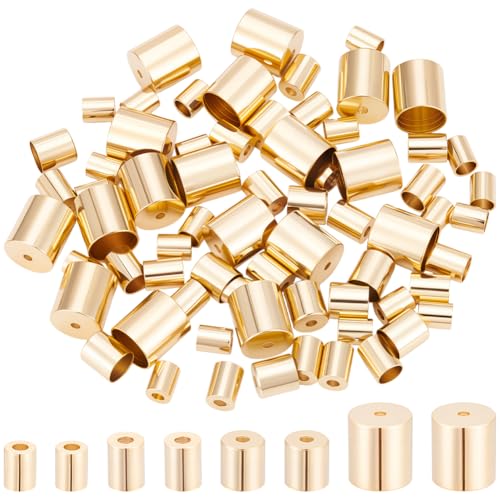 Extremos de cordón CREATCABIN en oro de 24k, terminales de latón premium para joyería 8