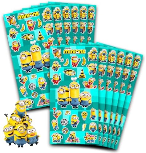 Minions Stickers Party Favors for Boys & Girls 12 Pack Bundle image 3