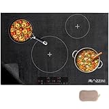 MAZZINI Tappetino Copri Piano Induzione 78x52cm – Protezione Piano Cottura in Silicone e Fibra di Vetro | Antiscivolo, Resistente al Calore 250°C, Facile da Pulire, Copertura Cucina Universale