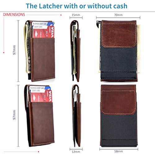 Dockem The Latcher Minimalist Wallet & Card Case Companion (Genuine Leather)3