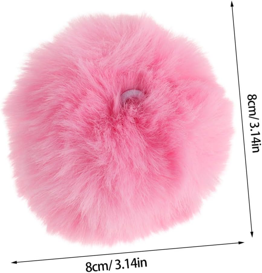 PRETYZOOM Faux Fur Pom Pom Balls Portable and Vibrant with Elastic Loop 30pcs Fluffy Acrylic Polyester for Knitting Hats and Clothing Accessories for Travel and DIY Crafts