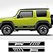 Qwldmj 2 pièces Voiture Deux Portes côté Jupe Autocollants pour Suzuki Jimny Auto Bande Vinyle Film PVC décalcomanies Automobiles décoration Voiture Accessoires