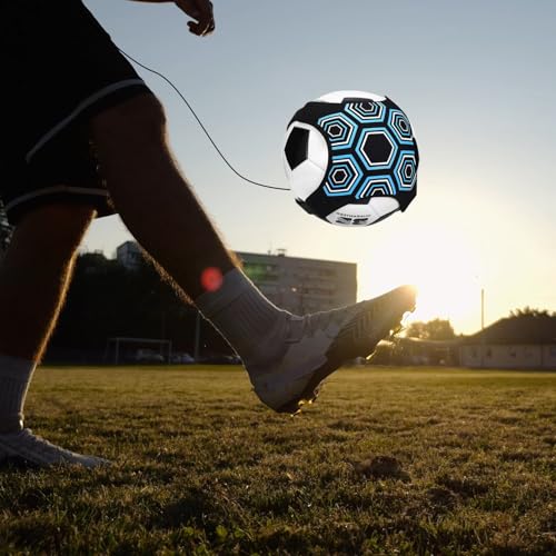 Arcjunys Fußball Kick Trainer Fussball Trainingszubehör Kicktrainer Fußball Training Fußballtraining Football Kick Trainer Verstellbarem Taillengürtel für Ball 3 4 und 5