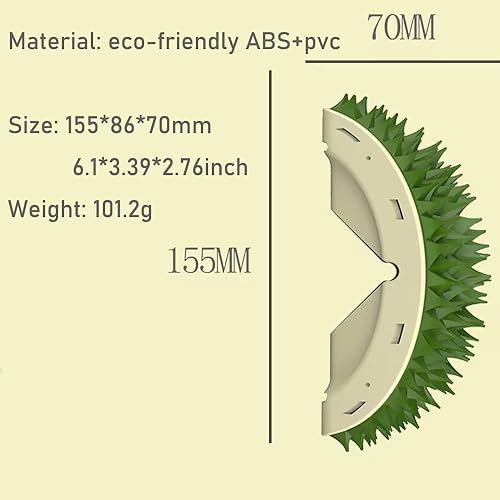 Miniatura 7 de Auto aseo durian para gatos cepillo de aseo de esquina para gatos masajeador de cabello con hierba gatera rascador de pared para gatos poste