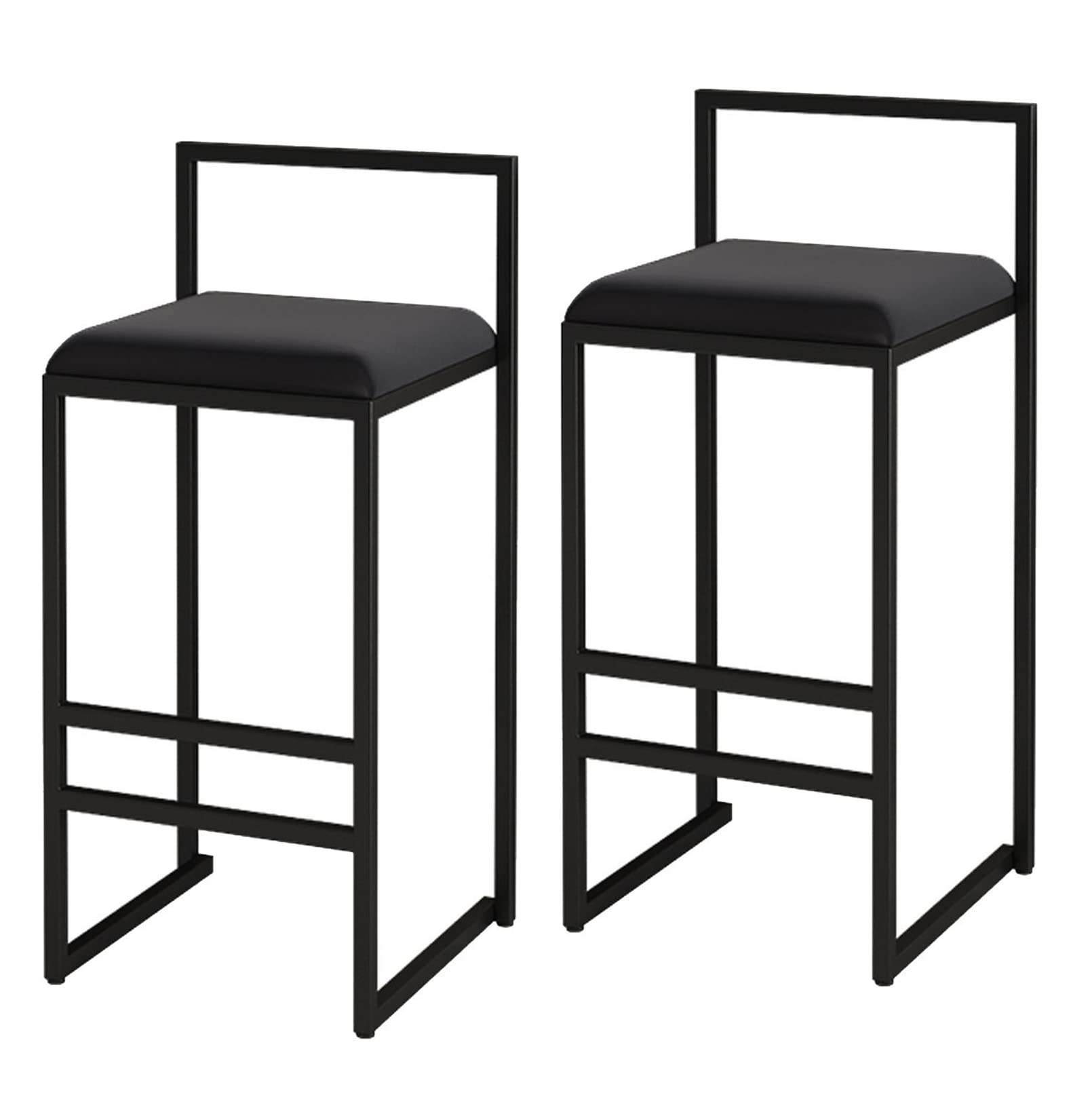Chaise de bar en velours noir : le confort d'un dossier bas ergonomique pour votre dos