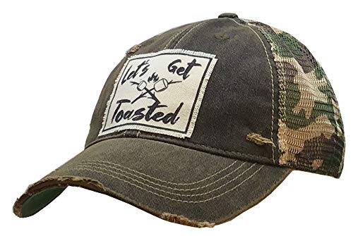 Vintage Life Gorra de malla para camionero de béisbol desgastada - Negro - Talla única