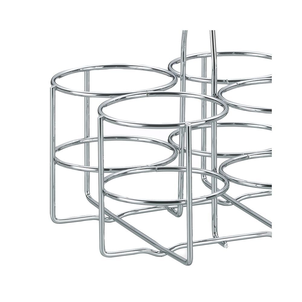 Kela Uchwyt na butelkę metalowy srebrny 31 x 31 x 21 cm