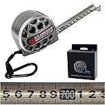 7.5m/25ft Measuring Tape Stainless Steel,Retractable Hollow Tape Measure,Nickel Plated Thickening and Hardening Anti-cutting Tape Measure,Industrial Grade Waterproof Rust and Corrosion Resistant Steel