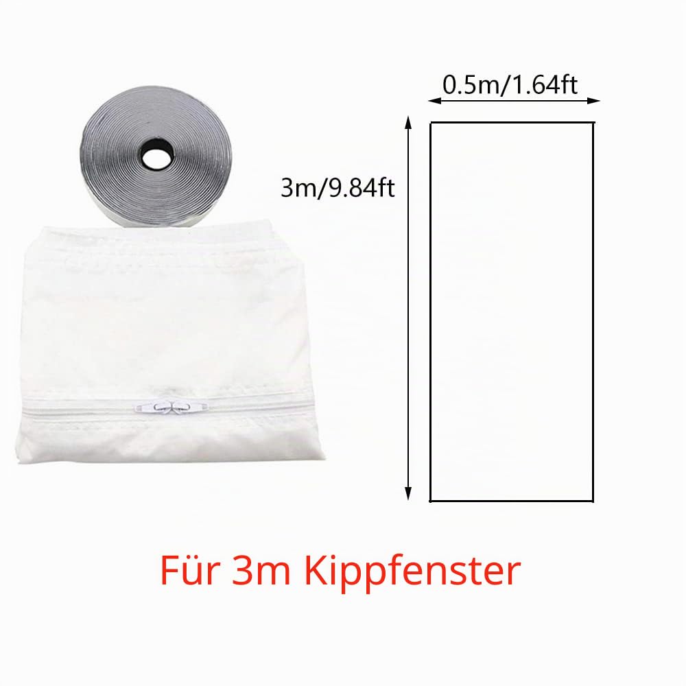 Ventana para acondicionadores de aire y deshumidificadores 3/4 m de control de clima para tragaluces (blanco)