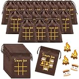 Sotiff 24 Sets Smore Tic Tac Toe Games with Drawstring Bags Marshmallow Party Favors for Summer VBS Goodie Bags Stuffers Classroom Exchange Gifts Carnival Prizes Birthday Favors