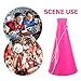 Kichvoe Portable Plastic Cheer Megaphone for Sports and Party Noise Makers 9.05In Small Cheerleading Horn Prop for Outdoor Events and Team Spirit