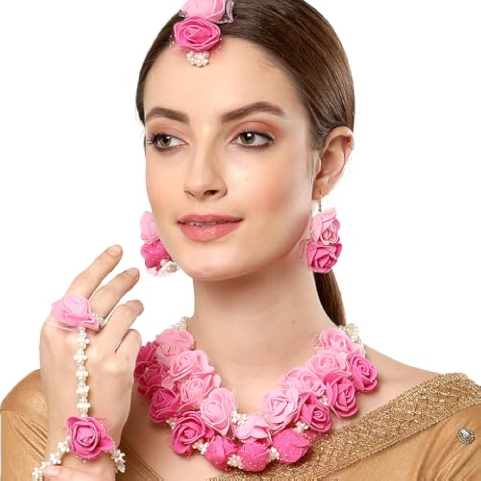 Floret Gota Patti Jewellery Set for Mehandi/Haldi