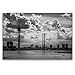 Premium Textil-Leinwand 120 x 80 cm Quer-Format Skyline von Düsseldorf | Wandbild, HD-Bild auf Keilrahmen, Fertigbild auf hochwertigem Vlies, Leinwanddruck von Micaela Abel