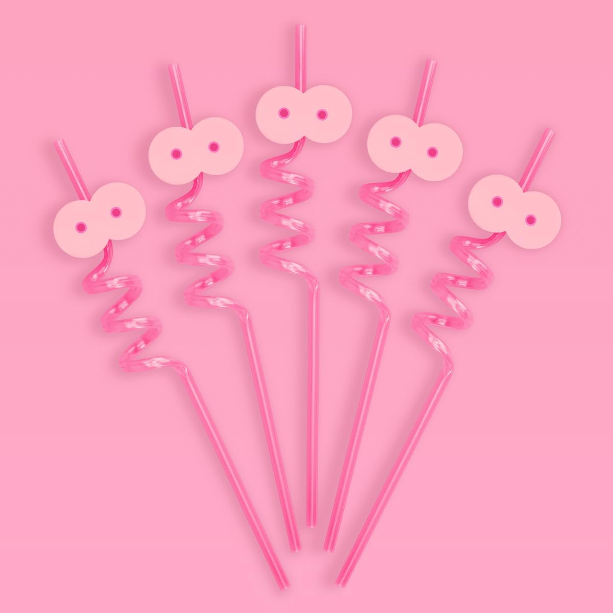 xo, Fetti Fun Girl Party Reusable Straw Set - 12 pc | LGBTQ Lesbian Bachelorette, Plastic Surgery Party Decorations, Funny Implant Supplies, Recovery Gift, Breast Surgery