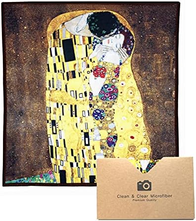 Extra Large [6 Pack] Classic Art (Gustav Klimt The Kiss) - Ultra Premium Quality Microfiber Cleaning Cloths (Best for Camera Lens, Glasses, Screens, and All Lens.)
